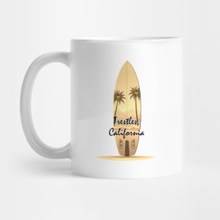 Surfing session Trestles, California Mug